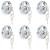 Lacăte disc cu chei 6 pcs Argintiu 7 x 2.4 x 7 cm GartenMobel Dekor