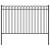 Gard cu Vârfuri Negru 200 x 166 cm Oțel vopsit electrostatic GartenMobel Dekor