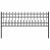 Gard Spike Ring Negru 200 x 130 cm Oțel vopsit electrostatic GartenMobel Dekor