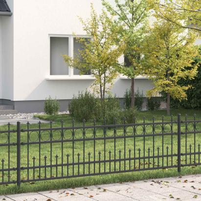 Gard Spike Ring Negru 200 x 130 cm Oțel vopsit electrostatic GartenMobel Dekor