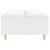 Scaun cu buton cu pernă Alb 80 x 80 x 45 cm Piele artificială GartenMobel Dekor