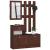 Set mobilier hol cu pantofar, oglinda, sertar si cuier metalic, PAL laminat, 90x25x170 cm, maro Household NewTrend