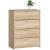 Dulap pantofi cu 4 usi rabatabile, PAL laminat, 60x33x80 cm, stejar sonoma Household NewTrend