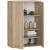 Dulap baie suspendat, cu 2 usi si 4 rafturi interioare, PAL 16 mm, 64x30x94 cm, stejar sonoma Household NewTrend