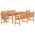 Set de sufragerie de grădină, lemn masiv de tec, 5 piese GartenMobel Dekor