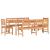 Set de sufragerie de grădină, lemn masiv de tec, 5 piese GartenMobel Dekor