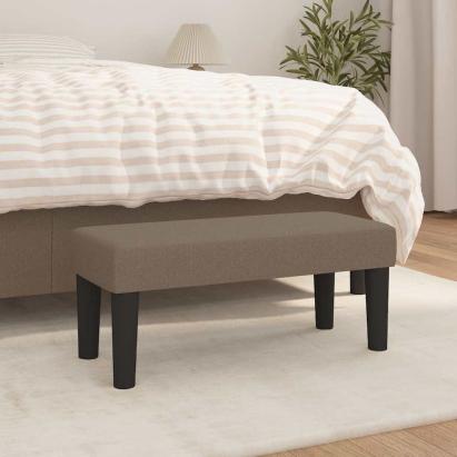 Bancă, gri taupe, 70x30x30 cm, textil GartenMobel Dekor