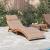 Șezlong cu pernă, gri taupe, lemn masiv de acacia GartenMobel Dekor