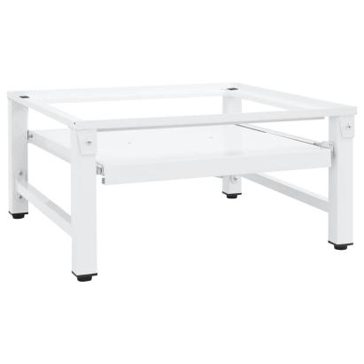 Suport mașină de spălat cu raft retractabil, alb GartenMobel Dekor