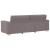 Canapea cu 3 locuri, gri taupe, 180 cm, material textil GartenMobel Dekor