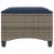 Scaune de grădină cu perne 2 buc Gri 55x55x36 cm Poly Ratan GartenMobel Dekor