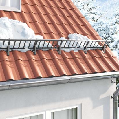 Apărătoare de zăpadă pentru acoperiș Antracit 300 x 2,5 x 20 cm GartenMobel Dekor