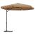Umbrelă de soare de grădină, stâlp din oțel, taupe, 300 cm GartenMobel Dekor
