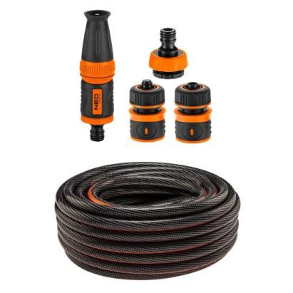 Furtun de gradina, antirasucire, 6 straturi, 30 m, cu duza si 3 accesorii, 1/2", NEO GartenVIP DiyLine