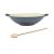 Vas de fonta tip Wok, emailat, 35.5x11 cm, cu lingura de lemn, Perfect Home GartenVIP DiyLine