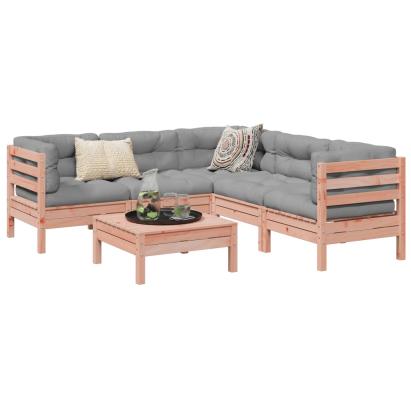 Set canapele grădină cu perne, 6 piese, lemn masiv brad douglas GartenMobel Dekor