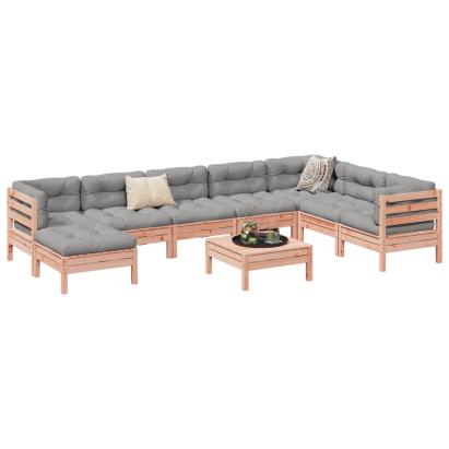 Set canapele grădină cu perne 9 locuri, lemn masiv brad douglas GartenMobel Dekor