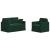 Canapea 2 pcs Verde închis GartenMobel Dekor