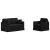 Canapea 2 pcs Negru GartenMobel Dekor
