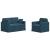 Canapea 2 pcs albastru GartenMobel Dekor