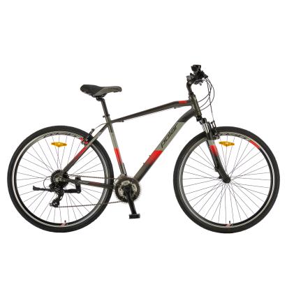 Bicicleta Trekking Polar Forester Comp - 28 inch, S-M, Gri-Rosu Ultimate FactoryBikes