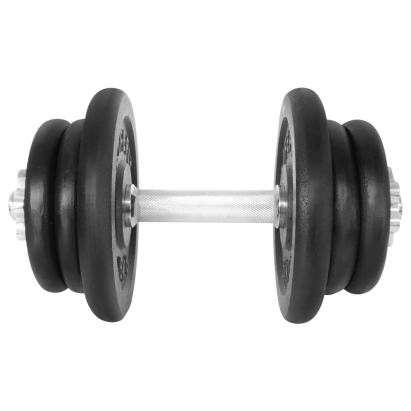 Gantera - 22 Kg, Set 6 Discuri, Negru-Argintiu Ultimate FactoryBikes