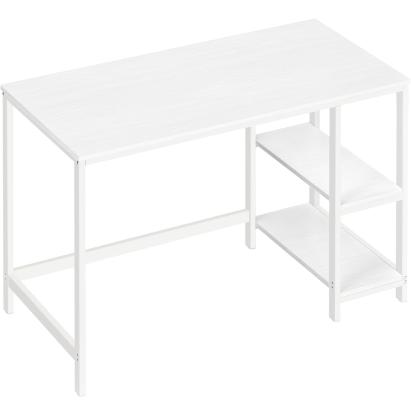 VASAGLE Birou cu 2 rafturi stanga sau dreapta, stil industrial, 60x120x76 cm, alb Household NewTrend