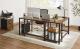 VASAGLE Birou cu 2 rafturi pe stanga sau dreapta, cadru din otel, 60x120x75cm, industrial, maro rustic si negru Household NewTrend