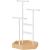 SONGMICS Stand organizator de bijuterii, cu cadru metalic, suport cercei, bratara, colier, inele, 18x21x36cm, alb Household NewTrend