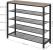 VASAGLE Raft de pantofi metalic, cu 4 nivele plus polita superioara, stil industrial, 100x30x93cm, gri si negru Household NewTrend