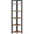 VASAGLE Biblioteca de colt cu 5 etaje, cadru metalic, 150x30x30cm, stil industrial maro rustic si negru Household NewTrend
