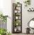 VASAGLE Biblioteca de colt cu 5 etaje, cadru metalic, 150x30x30cm, stil industrial maro rustic si negru Household NewTrend