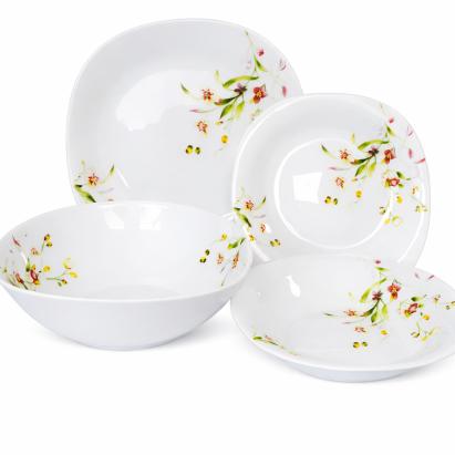 Set de masă OPAL NOU, pătrat – 19 piese, model Flori de Câmp Handy KitchenServ