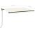 Copertină retractabilă manual cu LED, crem, 450x300 cm GartenMobel Dekor