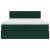 Cadru de pat otoman cu saltea verde închis 140x200cm catifea GartenMobel Dekor