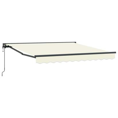 Cortina Retractabilă Crem 350 x 250 cm Poliester și metal GartenMobel Dekor