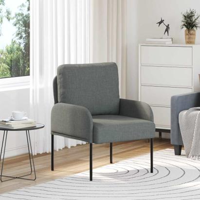 Canapele cu pernă 55cm Gri închis placaj GartenMobel Dekor