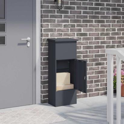 Cutie pentru colet cu ușă Antracit 44,5 x 29 x 110,5 cm Oțel GartenMobel Dekor