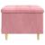 Ottomană de depozitare cu pernă Roz 60 x 60 x 45 cm Catifea GartenMobel Dekor