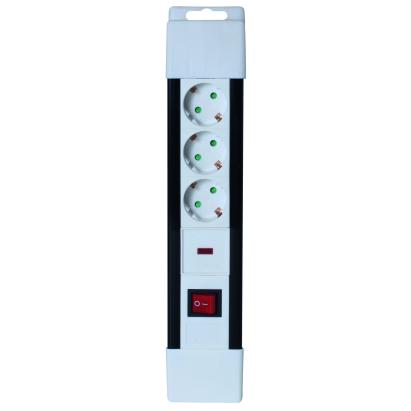 Prelungitor de retea, protecţie supratensiune, intrerupator, 3 prize, 2m, alb, home MultiMark GlobalProd