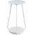 VASAGLE Masuta rotunda tip noptiera, blat din sticla si raft inferior din PAL, cadru metalic, 30x30x55 cm, alb Household NewTrend