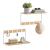 VASAGLE Set 2 cuiere cu rafturi perete, PAL si otel, 50x24x27 cm, stejar, alb Household NewTrend