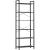 VASAGLE Biblioteca 6 niveluri, cu cadru metalic si rafturi PAL, 66x30x186 cm, negru Household NewTrend
