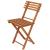 Set mobilier balcon sau terasa din lemn de fag, pliabil, masa 52x51x65 cm si 2 scaune, maro Household NewTrend