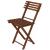 Set mobilier balcon sau terasa din lemn de fag, pliabil, masa 52x51x65 cm si 2 scaune, maro inchis Household NewTrend