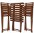 Set mobilier balcon sau terasa din lemn de fag, pliabil, masa 52x51x65 cm si 2 scaune, maro inchis Household NewTrend