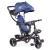 Tricicleta 3in1 105x52x94 cm, cu sezut rotativ 360°, roti fara aer, copertina reglabila, bleumarin Household NewTrend