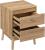 Noptiera 5Five Abana cu 2 sertare, PAL, finisaj stejar, 40x40x56 cm, bej Household NewTrend