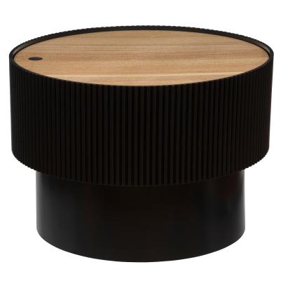 Masuta cafea Atmosphera Enola cu spatiu depozitare, MDF, 55x38 cm, negru Household NewTrend
