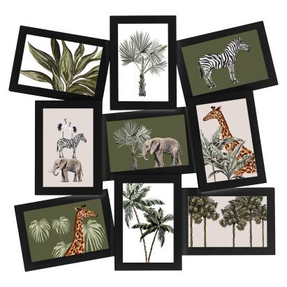 Rama colaj 9 fotografii 5Five Cali din plastic, 46x1,9x49 cm, negru Household NewTrend